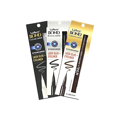 Laflare EABL-DARKBROWN Bond 3D Eyeliner Adhesive Lash Glue + Eyeliner, Quick Drying, Long Lasting, Drawing Smoothly, Vegan, Gluten Free Liner Style Adhesive thumb #2