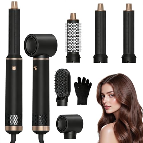 Image of Blow Dryer Brush 5 in 1: Ionic Hot Air Styler Hair Dryer Brush Blow Dryer Set for Curling Volumizing Straightening Styling