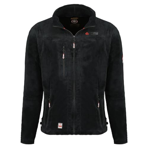 Canadian Peak Uploadeak_Men - Men's Warm Mid Thick Fleece Zip - Men's Autumn Winter Spring Warm Jacket - Long Sleeve Sweater Soft Comfort Outdoor (Black L)