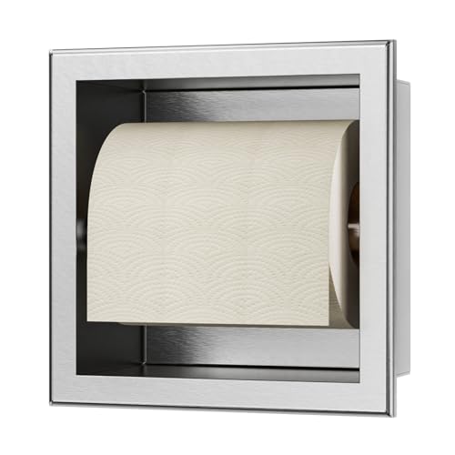 Bernkot Unterputz-Toilettenpapierhalter Edelstahl, WC Toilettenpapierhalter...