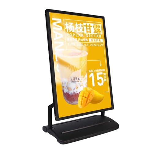 Porte-affiche extérieur résistant au vent avec socle à lester