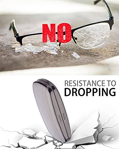 Philley Sunglasses Case Striped Aluminum Hard Shell Metal Spectacles Box Eyeglasses Case For Women & Men(Grey) #TOP1