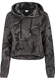 Urban Classics Ladies Camo Cropped Hoody-Sudadera con capucha Mujer Dark Camo Small