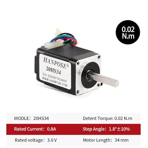 Moteur pas à pas Nema8 compact 12V 0.8A idéal pour la robotique et la modélisation 3D