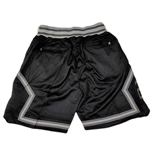 Bowtus Men Basketball Shorts, Mens 90S Retro Mesh Embroidered With Pockets, Fans Gym Athletic Workout Casual Shorts (S, 4) #TOP1