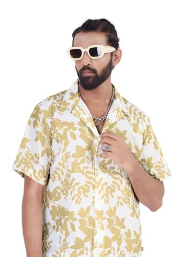 Image of Leriya Fashion Men's Polycotton Regular Fit Casual Stylish Printed | Formal Printed Half Sleeve Shirt |Summer Button Down Shirts for Men