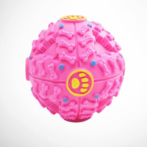 BOLA INTERATIVA 7CM PETISQUEIRA PARA CACHORRO COM BARULHO DIVERTIDO (ROSA)