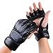 Sempoda Half Finger Boxing Gloves for Men and Women, Adjustable Wrist Band, Perfect for Kickboxing, Fighting and Training(Ghost Hand Style Black)