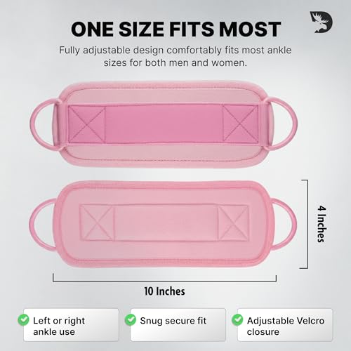 Image of DMoose Ankle Strap for Cable Machine - One Size Fit with Premium Padding, Workout Kickback Ankle Cuffs, Ankle Bands for Working Out, Booty Workouts, Leg Extension, Hip Abductors & Lower Body Exercises