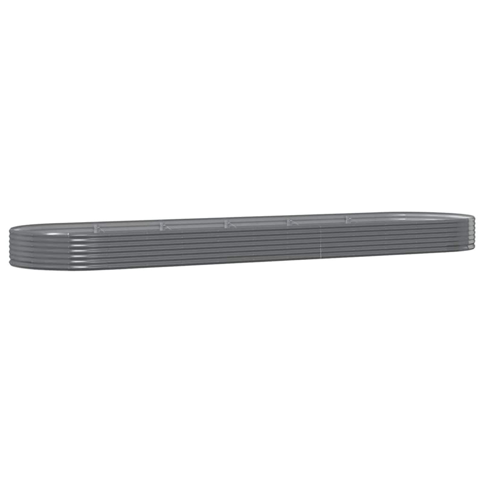 Chusui Jardinera Acero con Recubrimiento en Polvo, Huerto Urbano Terraza, Jardineras Exterior, Jardineria Maceteros, Mesa De Cultivo, Huerto En Casa, Gris 523x140x36 cm
