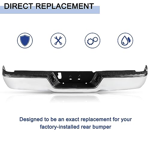 image for Peforway Rear Bumper for Ram 1500 2009-2018, for Ram 2500 3500 2010-20