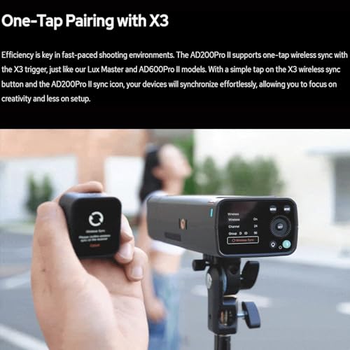 Image of Godox AD200 Pro II Pocket Flash with X3C Flash Trigger for Canon Cameras