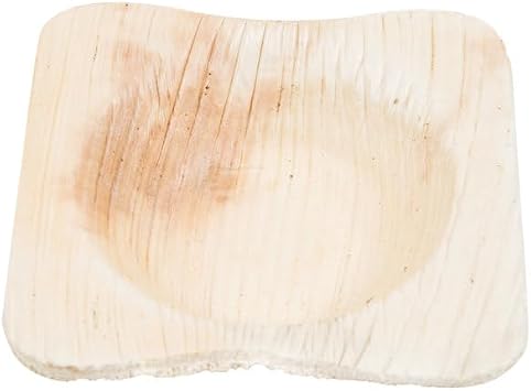 ECODECO Palm Leaf Plates - 200 Pack 2-Inch Sauce Bowls, Disposable Square Bowls for Serving Condiments, Sauces, Dressings