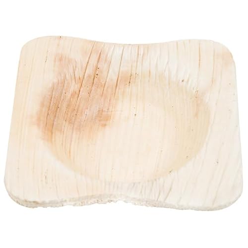 ECODECO Palm Leaf Plates - 200 Pack 2-Inch Sauce Bowls, Disposable Square Bowls for Serving Condiments, Sauces, Dressings