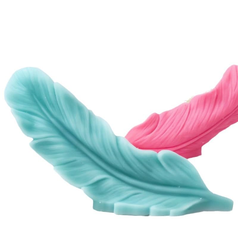 Artistic Leaf Tree Mold Feather Candle Soap Silicone Mold 3D Home Decoration Photo Background Cake Baking Silicone Leaf Mold (2), C41567