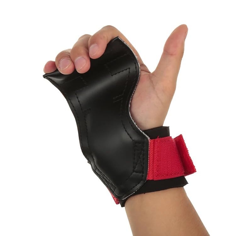 Image of New 2026 INDIAHUNK Weight Lifting Grips PRO (Red) - Premium Non-Slip Gym Grips for Deadlifts, Pull-Ups, Cross Training, Powerlifting & Heavy Strength Workouts