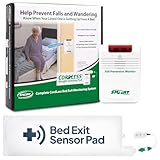 Smart Caregiver Corporation Cordless Bed Exit Monitoring System Alarm with Bed Pressure Sensing Pad - Help Prevent Falls and Wandering While Unattended