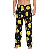 Yomko Smiley Face Men'S Pajama Pants Soft Sleep Lounge Pants Pjs Bottoms With Pockets Large