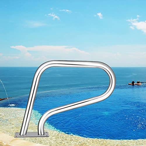Barandilla para piscina 3 curvas acero inoxidable 304 miniatura 1