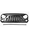 LLHAI Compatibile Car Racing Griglie con Jeep Wrangler JK 2007-2017 griglia Anteriore della Copertura della Maglia Decorazioni Jeep Wrangler JK Accessori,Black2