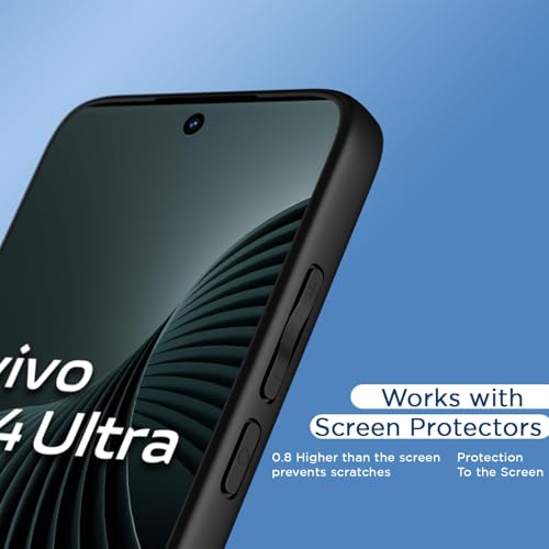 Image of AIBEX Back Cover for Vivo T4 Ultra 5G | Shockproof Transparent Case with TPU Camera Lens Guard | Slim Hybrid Armor Non-Yellowing Polycarbonate Cover - Black Edges