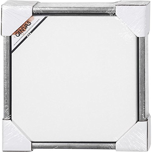 Creativ ArtistLine Canvas with frame, outer size 34x34 cm, depth 3 cm, Canvas Size 30x30 cm, 1pc, white;antique silver - Image 2