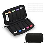 USB Case, USB Flash Drive Storage Case, 10-Slot USBs Memory Stick for SanDisk/SamData/Samsung, USBs Jump Drive Memory Stick, SD Card Home/Office/Travel Use (Black, 1 PC)