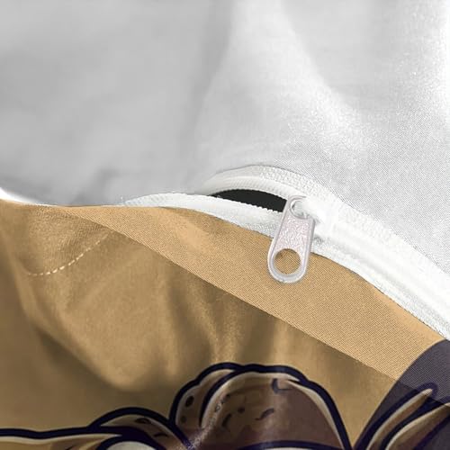 Housse de couette chat tigré microfibre confortable pour des nuits d'automne douces - 8