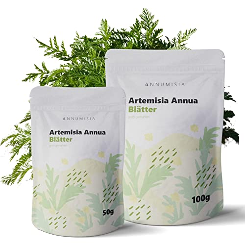 ANNUMISIA Artemisia Annua Blätter geschnitten 50 g oder 100 g - Einjähriger Beifuß - ohne Stängel und ohne Zusatzstoffe - enthält Artemisinin - deutsche Markenqualität (50g)