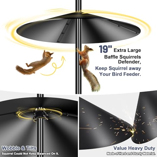 image for Gtongoko Smart Bird Feeder Pole Squirrel Proof 1-Inch Dia 94 Inch with