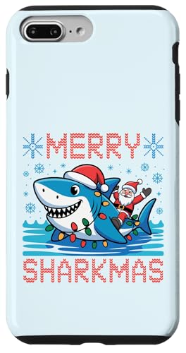 Merry Sharkmas AO[Z[^[ T^V[N NX}XCg X}zP[X iPhone 7 Plus/8 Plus p
