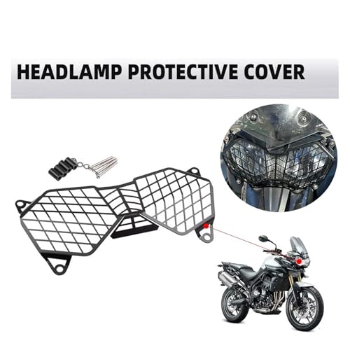 Protection calandre phare moto Tiger 800 finition premium