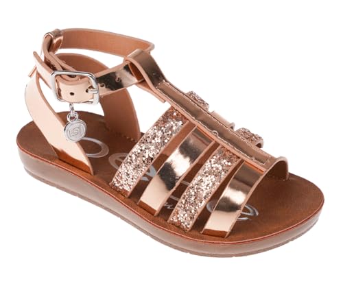 Image of bebe Girls' Sandals - Trendy Flat Designs with Rhinestones, Puffy Straps, Embossed Details and Charms for Toddlers /Little Kids /Big Kids