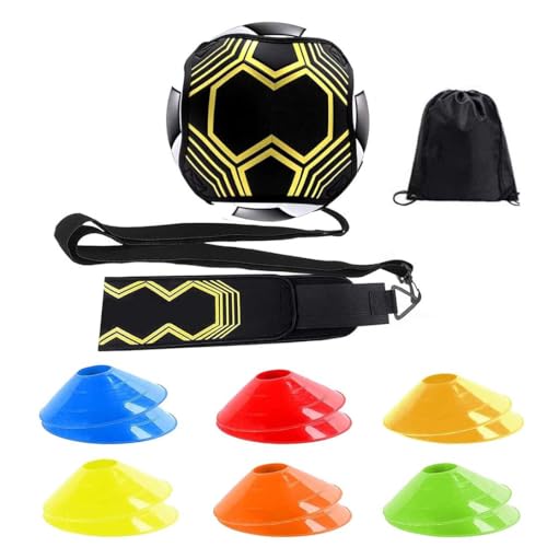 xuntuo Football Kick Trainer Soccer Training Football Training Equipment Hands Free Solo Practice