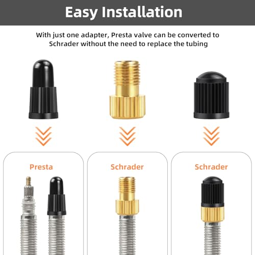 Bike Valve Adaptor, Needle Inflation Balloon Tire Pump Adapter Kitfor Most Types for Bikes, E-Bikes, and E-Scooters Inflate Tire Using Standard Pump or Air Compressor (6 Pcs+12 Capsules) - Thumbnail 2