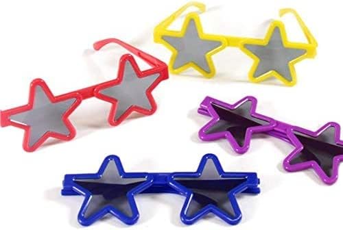SHATCHI 12Pcs Kids Star Shape Sunglasses Birthday Party Bag Fillers Loot Bags Pinata Favour Toys Gifts Hen Party Photo Props Christmas Stocking Fillers - Image 5