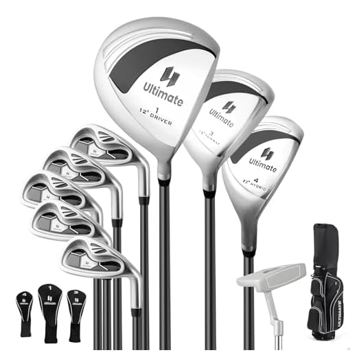 COSTWAY Complete Women's Golf Club Set, 15-Piece Golf Set, Right-Handed with Golf Bag & Rain Cover, Golf Club Sets with #1 Driver, #3 Fairway Wood, Hybrid, Iron & Putter (Green)