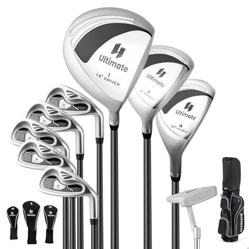 COSTWAY Komplett Golfschläger Set Damen, 15 teilges Golf Set Rechtshänder mit Golftasche & Regenhaube, Golfschlägersätze mit #1 Driver, #3...
