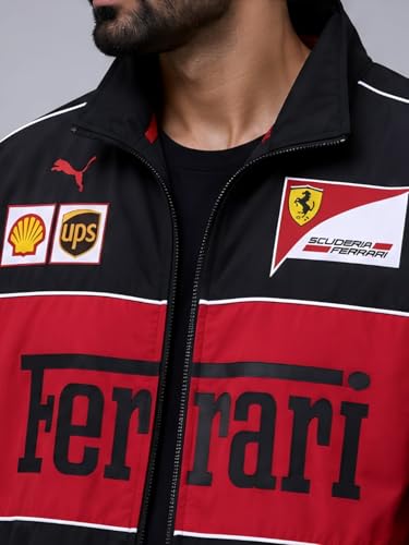 Image of Racing Bomber Jacket For Unisex | Premium Motorsport Winter Puffer Jacket for Men & Women | Streetwear Zip-Up Outerwear | Casual Biker Jacket with Graphic Print (IN, Alpha, M)