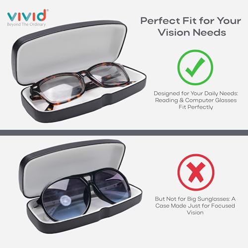 Image of VIVID Vision Unisex Adult Eyewear Specs Case Cover | Screw Driver | Free Cloth | Protect Eye Glasses | Chashma Dibbi | Spectacle Box | HINGE-SPRING | Metal | 3 IN 1