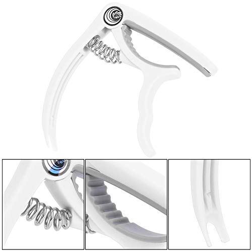 Guitar Capo For Acoustic And Electric Guitars, Guitar Clamp Guitar Kapo Bridge Pin Remover For 4~6 String Guitar Bass Ukulele Capo(White) #TOP5