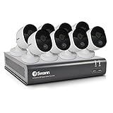 Swann  8 Channel Security System SWDVK-845808 1080p Full HD DVR-4575 with 1TB HDD & 8 x 1080p Thermal Sensing Cameras PRO-1080MSB
