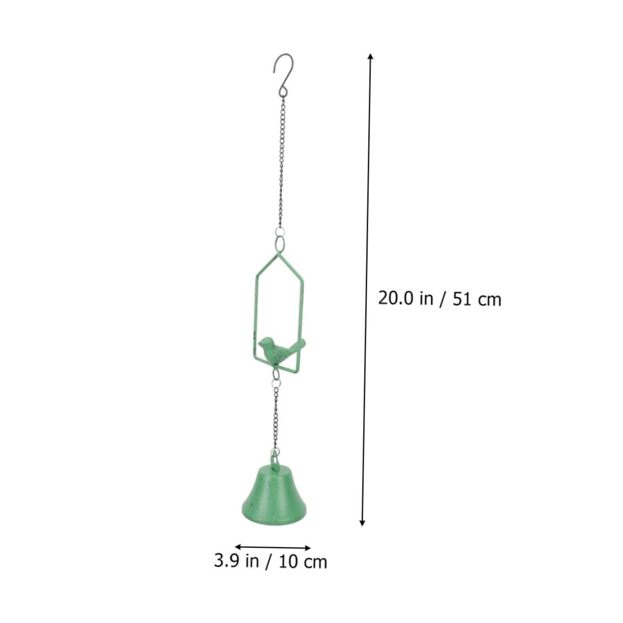 Campanello a Vento Decorativo con Motivo Volatile in Ferro 2 Pezzi