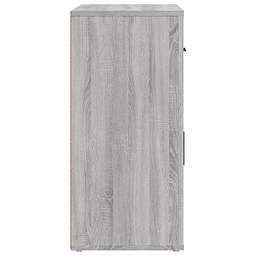 Aparador con mucho espacio de almacenamiento gris Sonoma de madera para comedor 6
