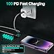 100W USB C auf USB C Kabel, [2Pack 1m] PD Schnellladekabel USB C Ladekabel with LED Display, Kompatibel mit iPhone 16 15 Pro Max Samsung Galaxy S25 S24 S23 Ultra Pixel 7 iPad Pro MacBook Air