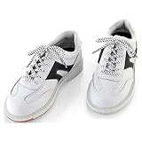FJJLOVE Damen Bowlingschuhe, Geschnürt Schale Schuhe Dame Girls Bowling Athletische Turnschuhe Für Bowlers,Weiß,38 EU