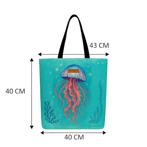 Image of The Purple Tree Eco-Friendly Canvas Tote Bag, Sustainable, Reusable Shopping, Beach, Travel or Everyday Tote, Wide Tote Bag