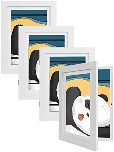 NIBESSER Kids Art Frames, Children Artwork Display Frame, Kids Artwork Display Frame Front Opening A4 Picture Frame Photo Picture Storage Frames for Drawing Crafting Art Projects Home or Office