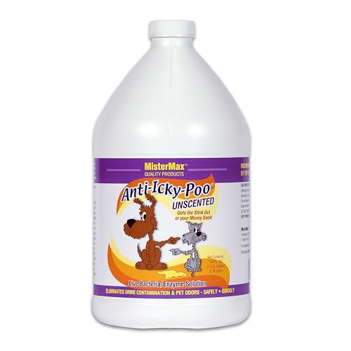 Mister Max Anti Icky Poo Pet Urine Enzyme Cleaner, Unscented, 1 Gallon