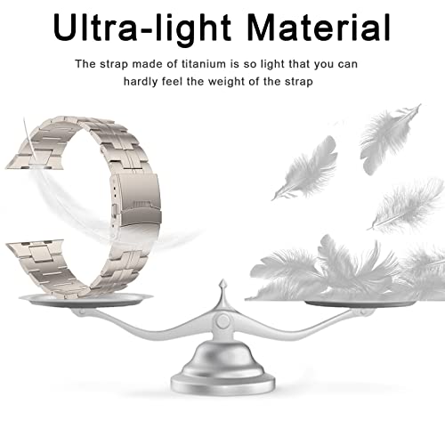 Miimall Titanium Strap for Apple Watch Ultra 2/Ultra 49mm, Series 10 46mm, Series 9/8/7 45mm, Series SE/6/5/4 44mm - Image 4